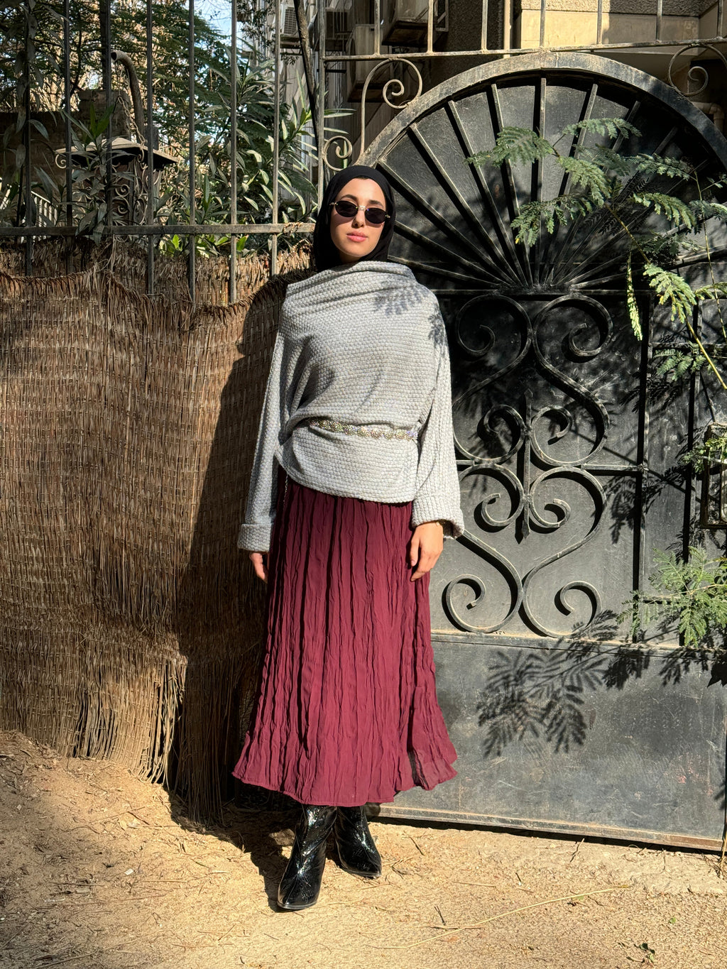 Burgundy Skirt