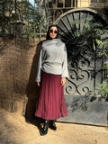 Burgundy Skirt