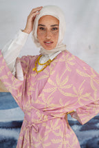 PinkPalm wrap Dress