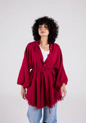 Kokta chemise in maroon