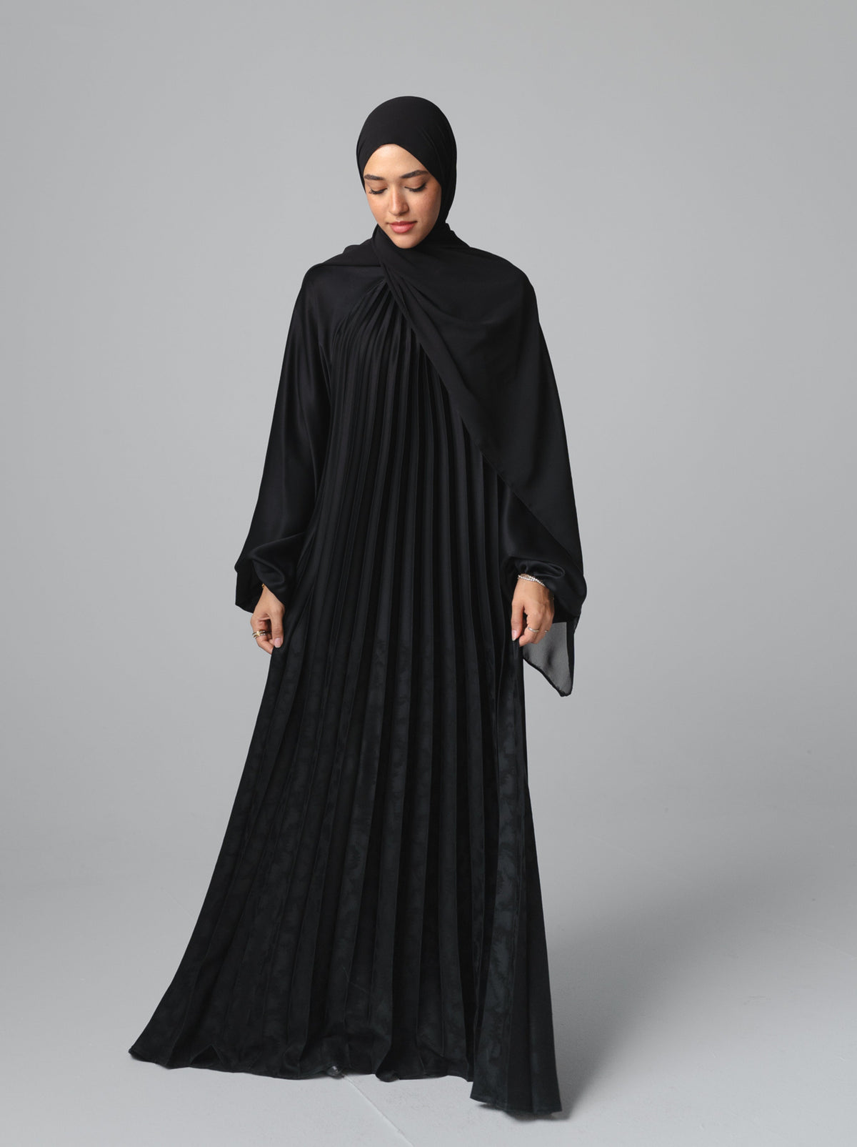 082 - Plissé Jacquard Dress