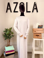 Ribbed Lycra Sleeves Dress