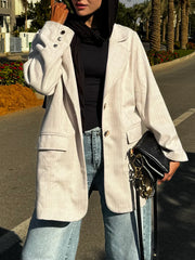 Utility blazer in beige