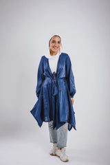 Mia silk kimono in blue