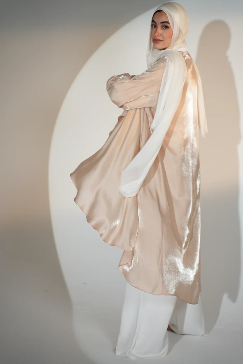 Shimmer Emilia Kaftan in Blush
