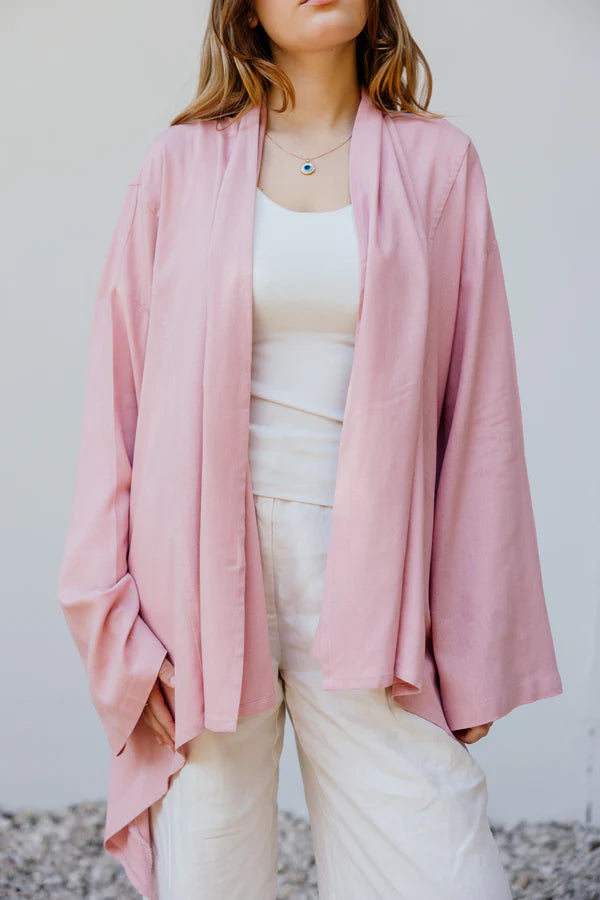 Good feels kimono in Blush