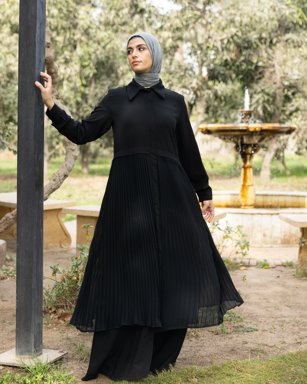 Pleated Abaya