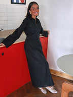 Sunday Linen Dress - Black