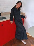 Sunday Linen Dress - Black
