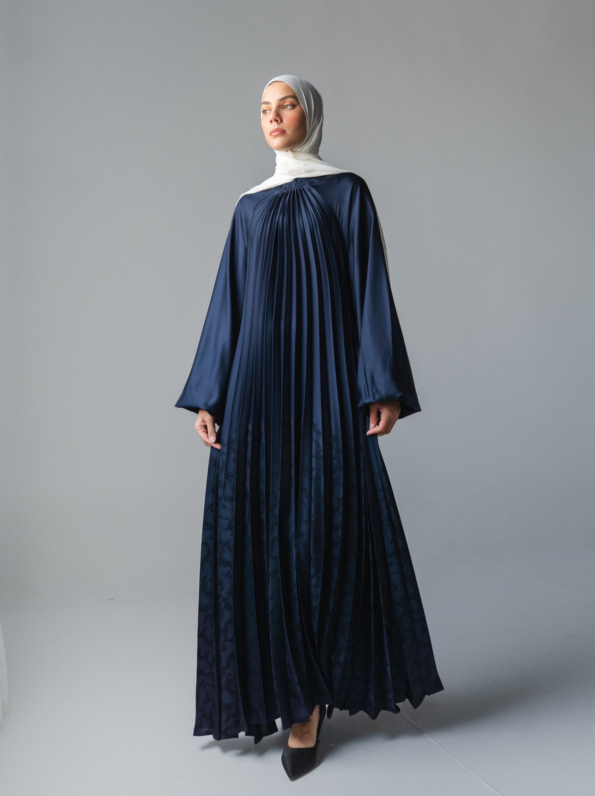 082 - Plissé Jacquard Dress