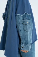 Denim Sleeves Sweatshirt