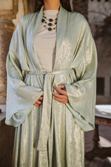 Shimmer kaftan in Aqua blue