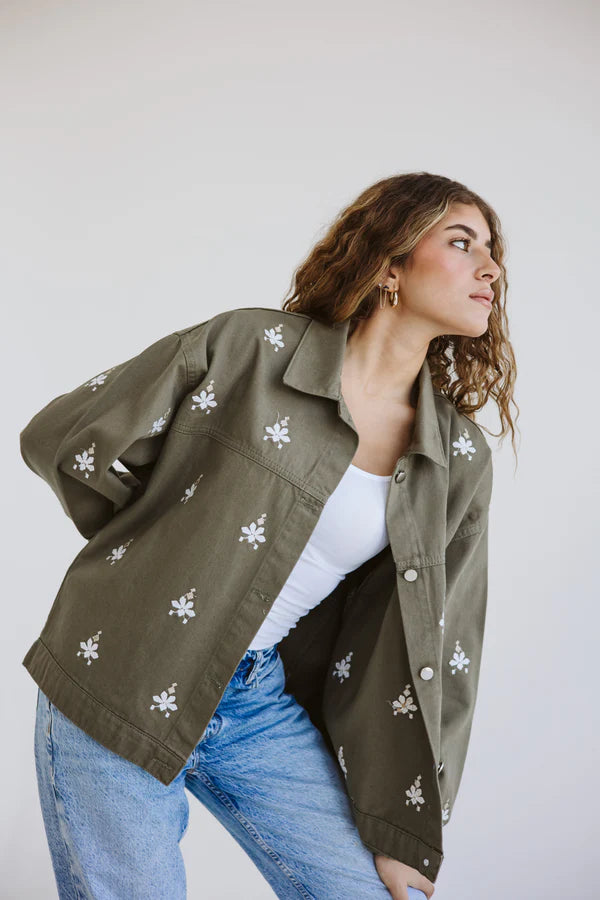 Threaded jacket in olive