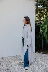 Fringed out cape in Grey