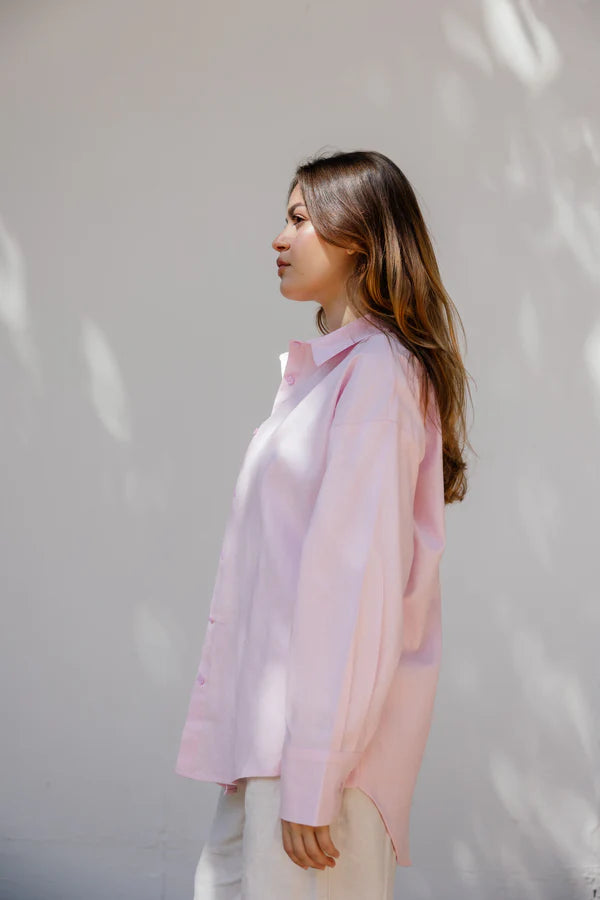 Linen shirt in Pink