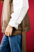 Belted Leather Vest