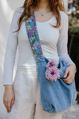 In bloom denim bag -Light wash