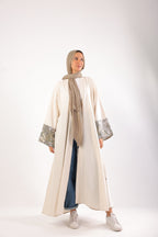 Elegant Shimmer Caftan – Code 511 Off White