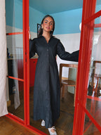 Sunday Linen Dress - Black