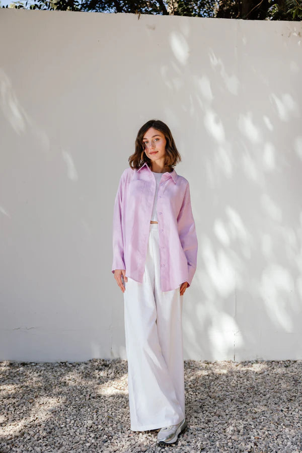 Linen shirt in Lilac
