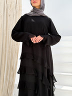 Tiered Ruffles Abaya C600
