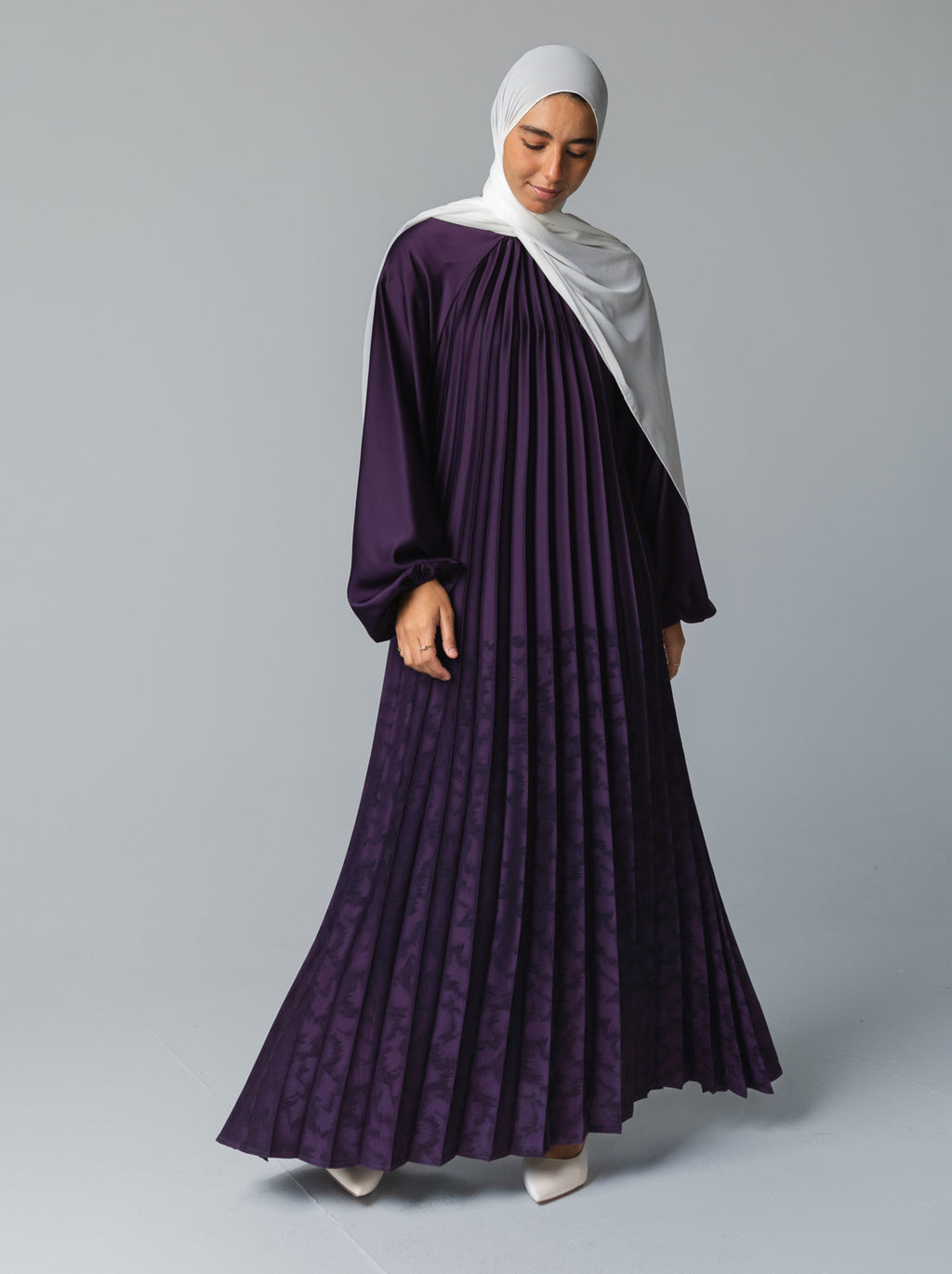 082 - Plissé Jacquard Dress