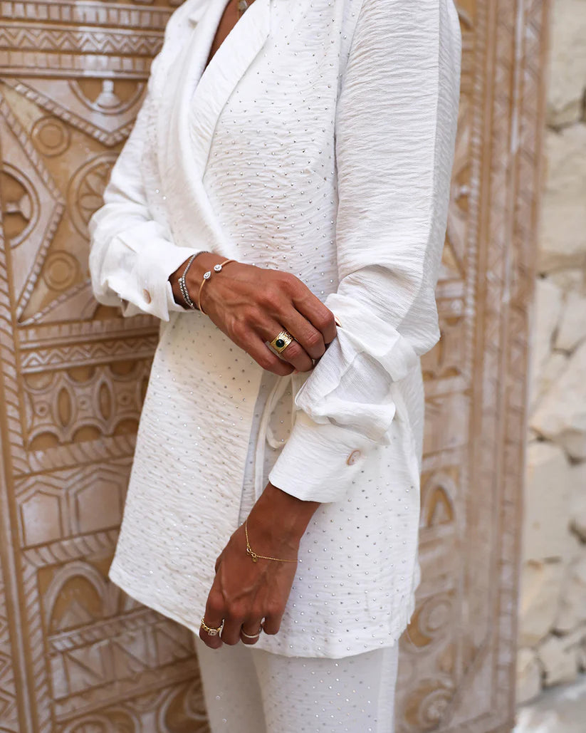White Pearl Studs Set