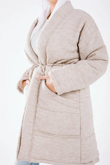 Daisy linen coat in beige