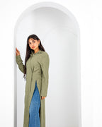 Floral Flow Long Linen shirt
