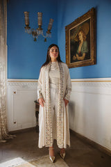 Hindi kaftan in beige - print 1