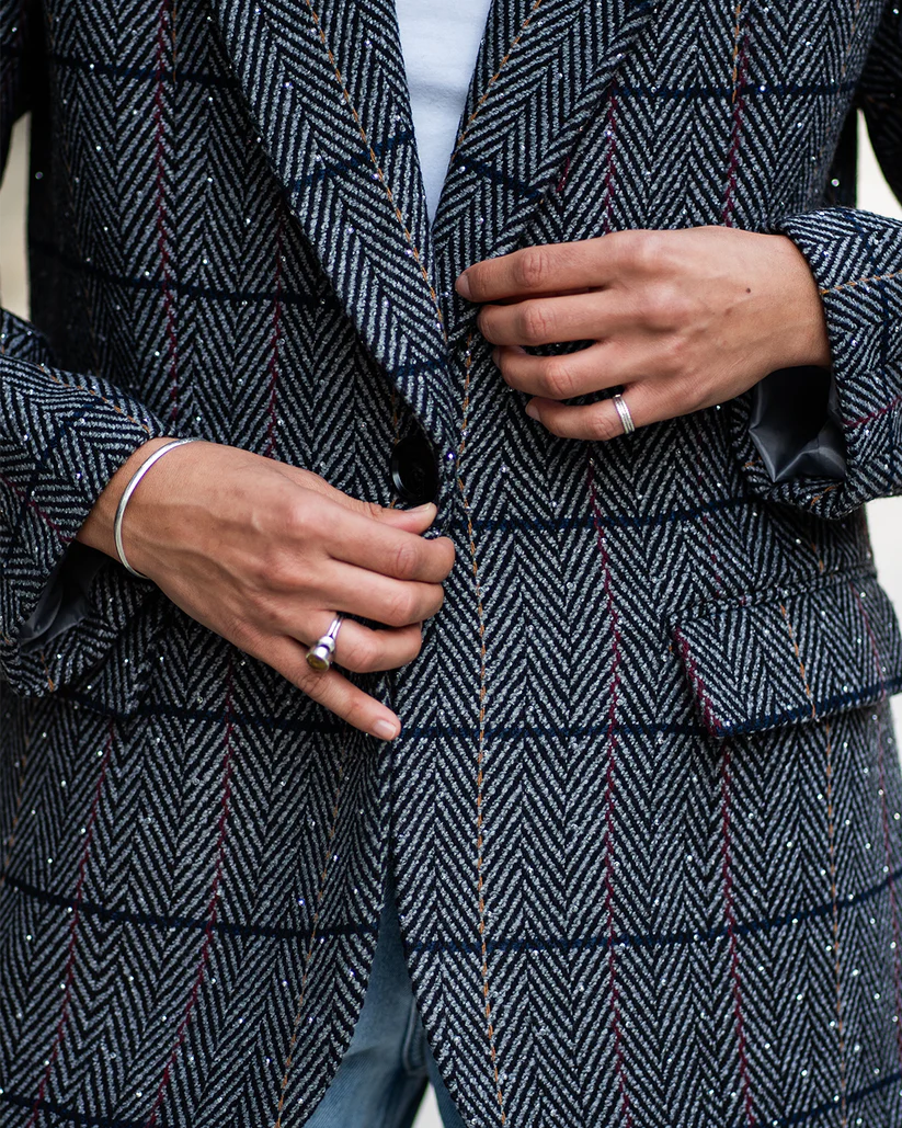 Timeless Studded Grey Blazer
