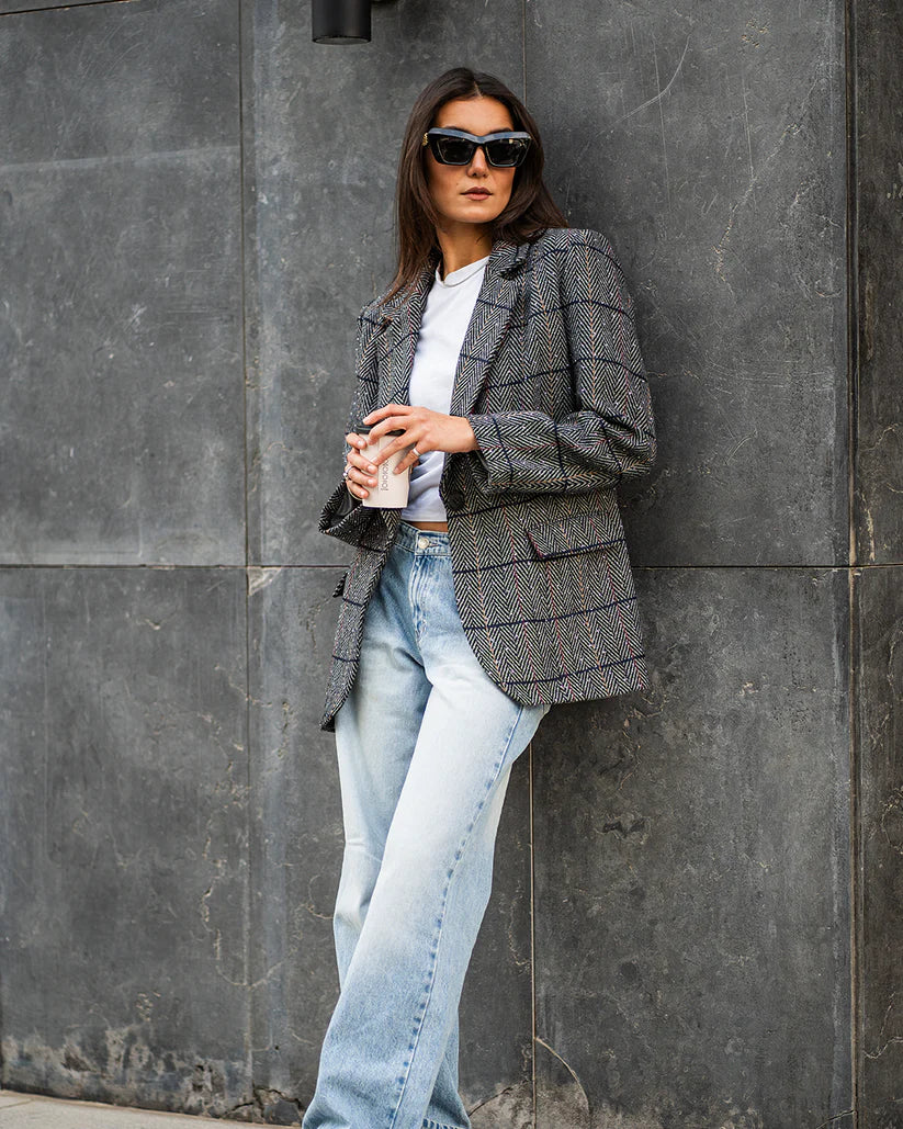 Timeless Studded Grey Blazer