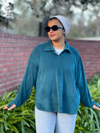 The Striped Velvet Everyday Top