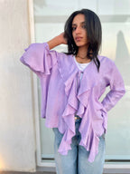 Extra Frill Flare Sleeve Blouse
