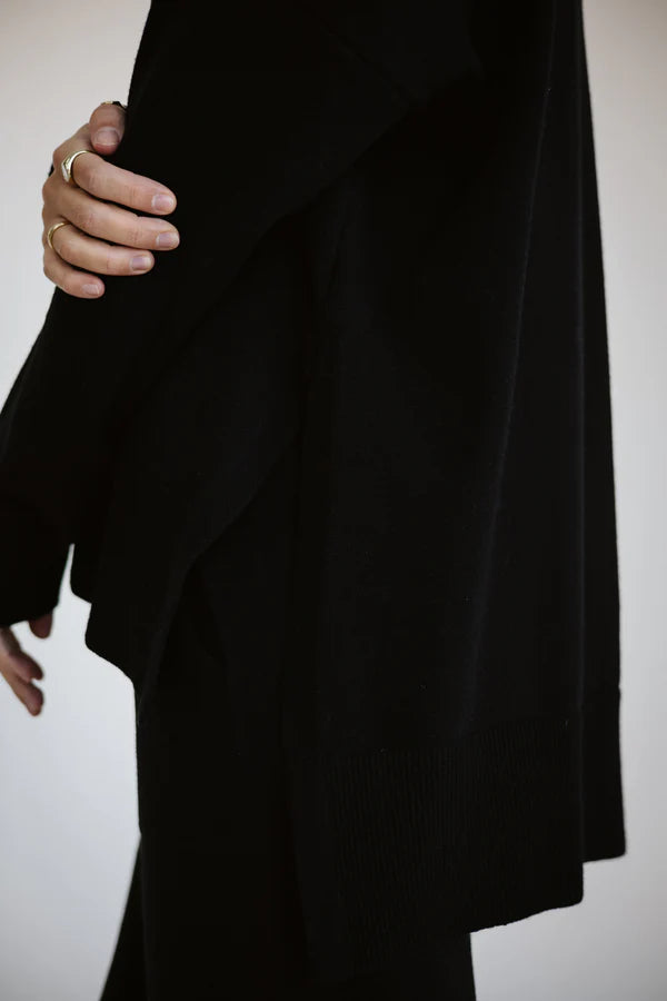 Knit set in black