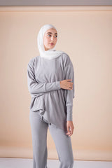 The velvet set in grey