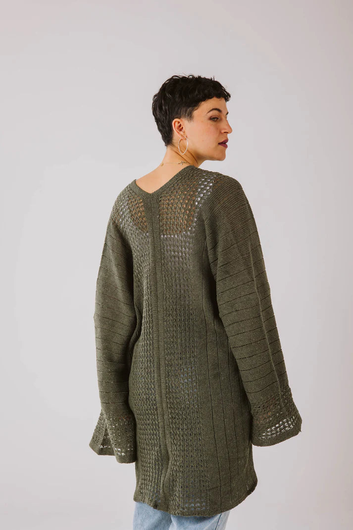 Aura knit top in olive