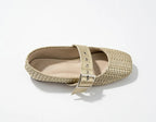 Gold Braided Mary Jane Ballerinas