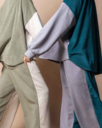 Gold Cotton Velvet Lounge Set