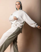 Gold Cotton Velvet Lounge Set