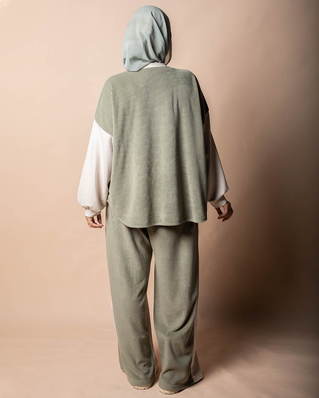 Gold Cotton Velvet Lounge Pants