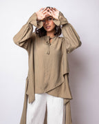Sanaa Wrinkled Cotton Blouse
