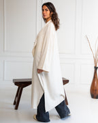 Zahra Linen Striped Kimono