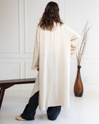 Zahra Linen Striped Kimono