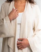 Zahra Linen Striped Kimono