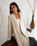 Zahra Linen Striped Kimono