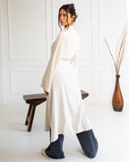 Zahra Linen Striped Kimono
