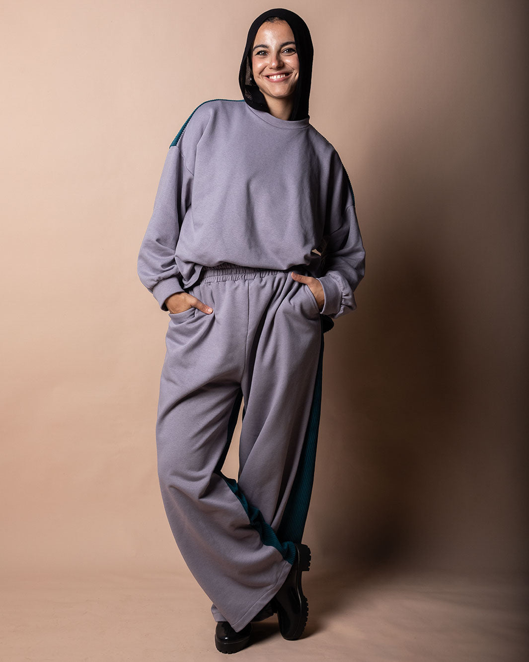 Gold Cotton Velvet Lounge Set
