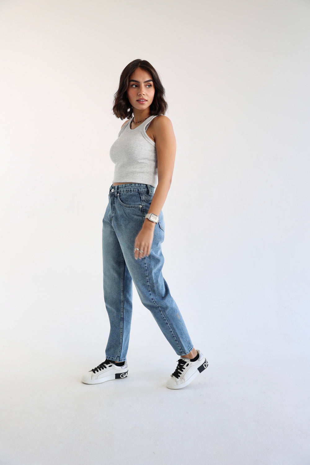 Mom Fit Jeans - Blue