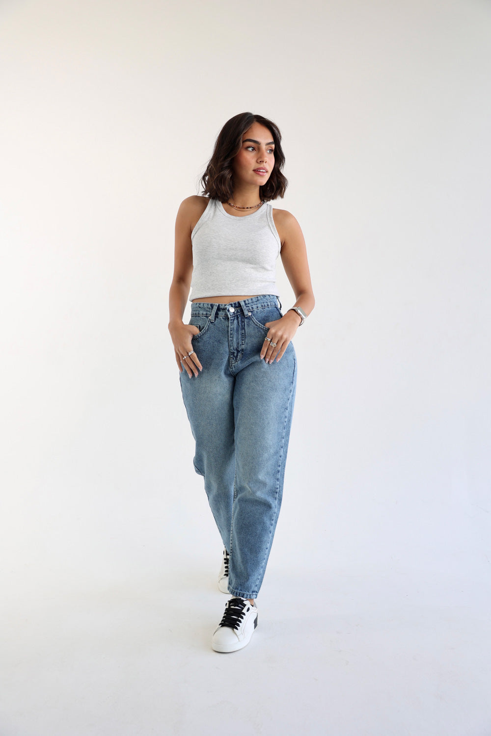 Mom Fit Jeans - Blue
